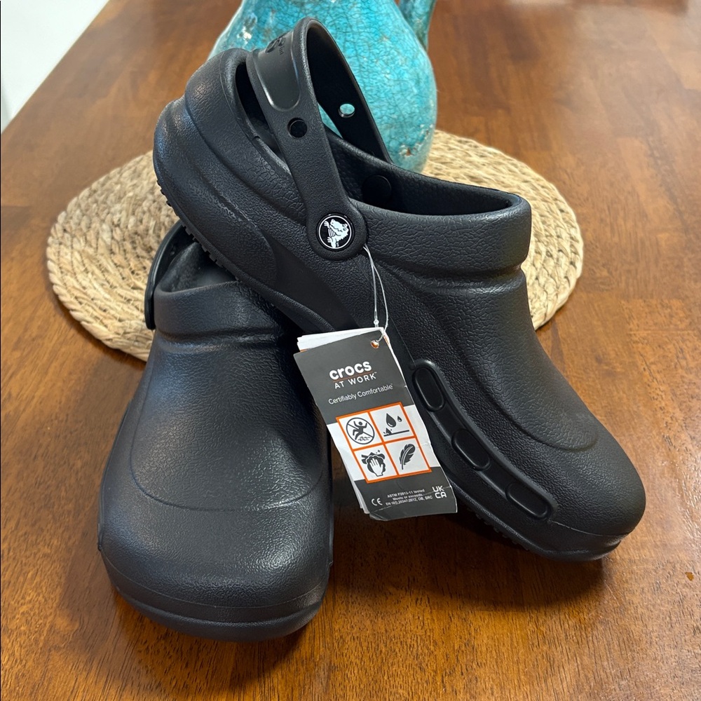 CROCS At Work Black Slip-On Clogs